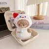 Conjunto de ropa de muñeca Labubu de barbería vintage, compatible con muñecas Labubu de 1ª, 2ª y 3ª generación, atuendo de repuesto de bufanda navideña