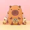 Porta-moedas de Silicone Capivara Fofo Criativo Bolsa de Armazenamento de Moedas Celebridade da Internet Diagonal Desenho Animado Porta-moedas de Silicone