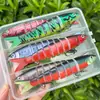 Caixa com Jogo de Varas de Pesca de Fábrica Transfronteiriça Peixe de Seções Múltiplas Isca de 8 Seções Isca de Afundar Equipamento de Pesca Rígido Personalização
