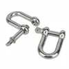 Grillete de Arco de Acero Inoxidable 304 Grillete en Forma de D Bloqueo para Cable de Acero Eslabón de Cadena Hebilla de Acero en Forma de U Herrajes de Grillete de Herradura