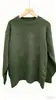 Suéter de punto grueso de cuello redondo, suelto y versátil para mujer, estilo ruso y europeo/americano, para usar como prenda exterior en otoño e invierno