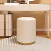 Taburete de Maquillaje Minimalista de Lujo Ligero para Sala de Estar y Dormitorio, Uso en Casa Modelo Nuevo 2025 Taburete Redondo de Madera Maciza, Silla de Tocador Giratoria