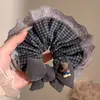 Scrunchie com vibe feminina, elástico de cabelo coreano fofo, acessório de cabelo estilo preguiçoso oversized, faixa de cabelo para coque