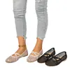 2026 Verano Nuevo Comercio Exterior Tallas Grandes Mujer Casual Cómodo Correa Cruzada Slip-on Zapatos Planos de Moda Todos