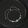 Joia de Mão Elegante com Zircônia Banhada a Ouro Real para Mulheres 2025 Nova Pedra Olho de Gato Gota d'Água Pulseira Ajustável com Puxador