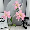 Lirios Blancos Pequeños Impresos en 3D Simulados Flores Artificiales para Decoración de Bodas, Decoración del Hogar y Comercio Exterior Venta al por Mayor Lirios Falsos