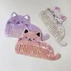 Peine para el Cabello de Gato Lindo de Gama Alta Dibujos Animados Animal Espesado Peine para el Cabello de Ácido Acético Europeo y Americano Portátil Peine de Maquillaje para Mujer Nuevo Estilo
