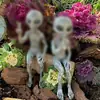 Estátua de RESINA Estátua de gnomo de jardim alienígena UFO de RESINA Decoração