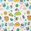 Franela de Algodón Tejido Estampado de Dibujos Animados Terciopelo Terciopelo Cepillado Tela para Pijamas y Ropa de Casa para Niños