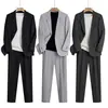 Trajes delgados de primavera y verano de corte holgado para hombre, ropa formal de negocios, casual, moderno, chaqueta de traje pequeña, moderna