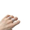 Kaset estilo coreano S925 prata moda elegante forma geométrica irregular personalizado anel aberto para mulheres