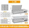 Mesa de Ensalada de Escritorio Gabinete Comercial para Conservar Frescura Gabinete Pequeño de Ensalada Mesa de Cristal para Espolvorear Pizza Vitrina Refrigerada para Postres