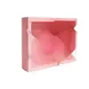 Caja de Empaque de Chocolate de Fresa Rosa para el Día de San Valentín Caja Vacía de Regalo Hecha a Mano con Copos de Nieve Estilo Europeo Transparente