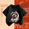 Camiseta de Manga Corta para Niños 2025 Nueva Ropa de Verano para Niños Nazha Top de Media Manga Ropa Occidental de Verano para Niñas