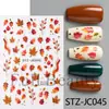 FULL BEAUTY Pegatinas para Uñas Otoño/Invierno Hojas de Arce Retro Hojas de Avellana Pegatinas para Uñas