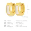 Ventas Directas de Fábrica, Venta al por Mayor Transfronteriza, Pendientes de Acero Inoxidable de Alto Grado con Baño de Oro de 18K para Mujer, Clips para Orejas Circulares Recubiertos de Resina