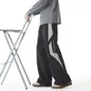 Calça Cargo Color Blocking Masculina para Uso Externo, Calça Casual com Design de Marca Tendência para Outono, Calça Softshell Funcional Versátil da High Street