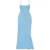 Fábrica de Suéteres Dalang Vestido Tricô Feito Sob Medida Estilo Desejo Puro com Alças Finas, Vestido Longo Bodycon para Encontros de Primavera, Festas e Vestidos de Noite