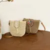 Bolso de Paja Tejida Transfronterizo para Mujer 2026 Nuevo Verano Casual Bolso de Hombro Cruzado Estilo Vacaciones en la Costa Bolso de Playa