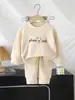 Ropa de casa de otoño e invierno para niños, Ropa de otoño para bebé, Pantalones largos, Conjuntos de ropa interior térmica para bebé, Ropa nueva para niños y niñas, Ropa para niños