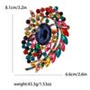 Moda Africana Broche de Aleación de Diamantes Completos de Venta Caliente de Vidrio Grande Exquisito de Alta Gama para Ropa de Mujer Corsage Alfiler de Joyería