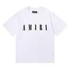 Camiseta de Manga Corta Amiri Peso Pesado Verano Holgada para Hombre y Mujer High Street Lujo Accesible Marca Americana de Moda Vtg Pareja Manga Media
