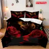 Temu Conjunto de Cama Três Peças Série Dia dos Namorados 1 Decorativo Quarto Decoração de Casa Conjunto de Cama Três Peças Compatível com Jit