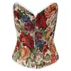 Nuevo Corsé Bustier Jacquard Transfronterizo de Fábrica de Origen, Corsé de Estilo Corte para Exteriores con Soporte de Ballena de Pez, Top Moldeador de Control de Abdomen