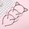 Cosa Linda Nueva Super Linda Pegatinas de Perlas Hechas a Mano con Diamantes Diadema de Orejas de Gato Pequeño Diablo Pasador Delgado