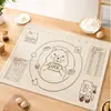 Tapete de silicona para amasar, tapete grueso de grado alimenticio para uso doméstico, tapete antiadherente para hornear, tabla de cocina plegable
