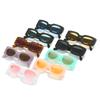 Gafas de Sol Cuadradas Nuevas Transfronterizas, Venta Caliente Internacional al por Mayor, Cuadradas Simples Multicolores, Versátiles de Colores para Mujer