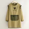 Bata de Cocina Repelente al Agua, Delantal para Cocina Casera, Ropa Protectora Anti-Manchas Estilo Coreano, Ropa de Trabajo Estampada para Catering y Hoteles