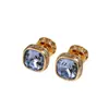 Hermosos Aretes de Cristal de Colores para Mujer, Exquisitos y de Moda Accesorios para Orejas para el Trabajo, Lujo Ligero con un Toque de Alta Gama, Diseño de Nicho