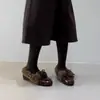Zapatos Mary Jane de Terciopelo Cálido con Lazo y Pelo, Estilo Nuevo, Suela Plana para Mujer