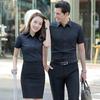 Camisa de traje profesional para hombre y mujer, estilo uniforme, camisa de negocios sin planchado, de verano, ajustada, con logotipo de talla grande