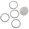 Gema de Tiempo 30mm Diámetro Interior Redonda Base Lisa de Gema Aleación de Metal Accesorios para Joyería DIY Colgante Colgante C37