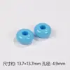 Cuentas de Ábaco de Color Puro Macaron de 14 mm con Agujero Grande para Cadena de Teléfono Móvil DIY, Pulsera, Cuerda para el Cabello, Juguete, Accesorios de Joyería Acrílica