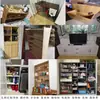 Estantería simple personalizada combinación libre rejilla de almacenamiento gabinete de almacenamiento estantería de madera gabinete pequeño de suelo