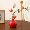 Enfeites Festivos Flor de Romã Flor Artificial Flor Falsa Galho de Fruta de Romã Fruta Decoração de Mesa Enfeites de Frutas Auspiciosas