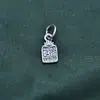 Plata de Ley S925 Colgantes Pequeños Piruleta Capullo de Flor Gota de Agua Bola Redonda Colgante Bolsa de la Suerte Pez Pequeño Elefante Accesorios para Colgantes Venta al por Mayor