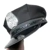 Gorra Policial Octagonal Negra con Emblema de Águila para Juego de Rol Infantil, Uniforme de Policía, Juego de Rol de Tentación, Gorra de Policía Femenina