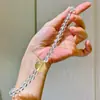 Conjunto de Pulsera y Collar con Diseño de Cristal Blanco Natural de Alta Calidad, Citrino Limón, de 8-16 mm, Aspecto Vítreo
