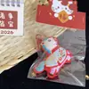 Llavero de Felpa de Caballo de Moda Estilo Chino Creativo, Accesorio de Broche de Muñeco de Felpa de Buena Suerte, Accesorio de Regalo de Año Nuevo