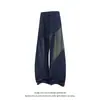 Calça casual masculina estilo americano, corte justo, padrão de escamas de dragão, calça de cordão desconstruída estilo foice, calça longa solta e fluida para o outono de 2026
