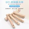 Nuevo Palo de Madera Redondo DIY Hecho a Mano Madera Maciza Barra Redonda de Madera Palo de Madera Redondo Columna de Palo de Madera Redondo Material para Escalera de Mascotas