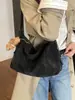 Bolso tote de axila estilo bosque de gran capacidad vintage para mujer, nuevo bolso de hombro de moda de color liso de otoño 2026 para mujer