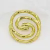 Botón Metálico de Moda con Diseño Ovalado Hueco en Espiral Botón Decorativo para Traje Moda Suéter Chaqueta Estilo Chanel