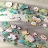Cinta con Estampado Dorado, Letras de Hoja de Arce con Temática de Garrote Estilo Antiguo, Material Fluido con Temática de Chica, Paquete de Pegatinas para Estudiantes