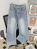 Jeans de estilo americano para hombre, con adornos de pedrería, de corte ancho y diseño estrellado lujoso, modernos y elegantes, perfectos para un look urbano cool y atrevido, corte recto