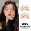 Grampo de Cabelo de Liga Galvanizada Yiwu para Mulheres, Estilo Coreano, Celebridade da Internet, Acessório de Cabelo Simples com Laço de Pérola, Ornamento de Cabelo da Moda, Presilha de Franja